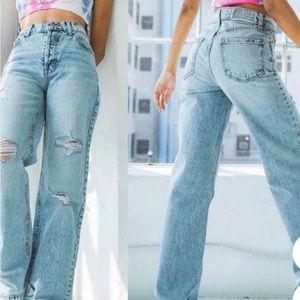 REVICE Light Blue Ankle & Cropped Jeans